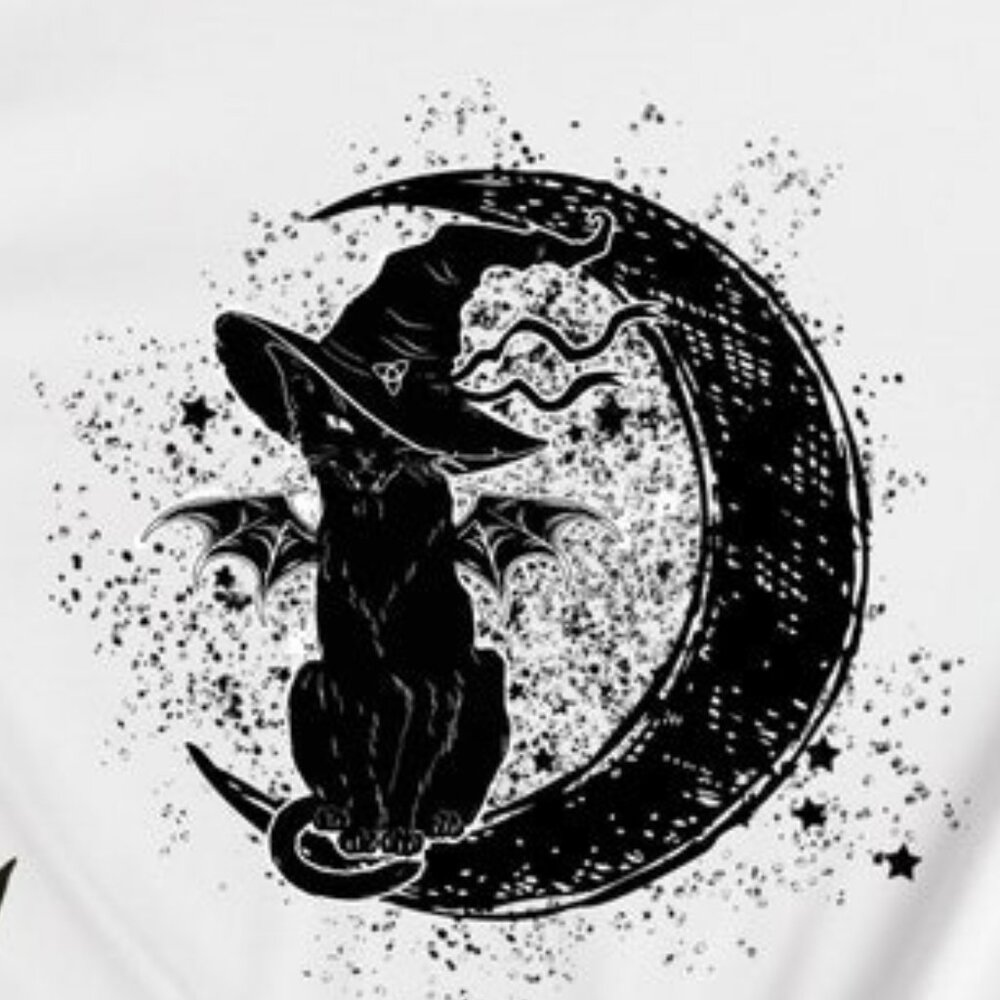 Gothic Cat Shirt, Cat Lover Tshirt, Cat Lover Gift, Cat Shirt For Women View 2